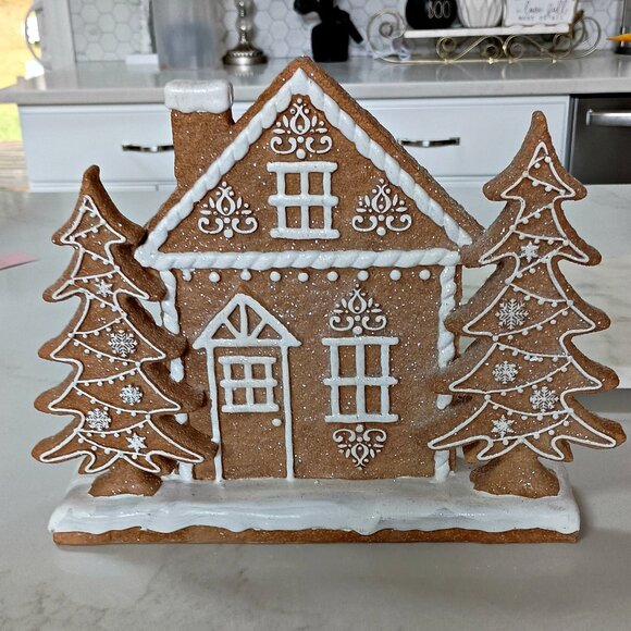 NEW! SUGARY Shabby SWEET GINGERBREAD HOUSE DECOR - Picture 4 of 4
